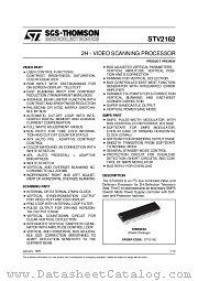 STV2162 datasheet pdf SGS Thomson Microelectronics