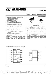 74AC11 datasheet pdf SGS Thomson Microelectronics