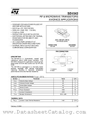 SD1542 datasheet pdf SGS Thomson Microelectronics