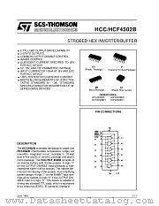 HCF4502B datasheet pdf SGS Thomson Microelectronics