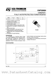 VNP28N04 datasheet pdf SGS Thomson Microelectronics