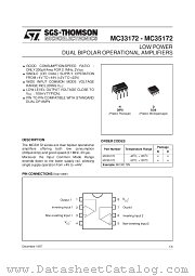 MC35172 datasheet pdf SGS Thomson Microelectronics