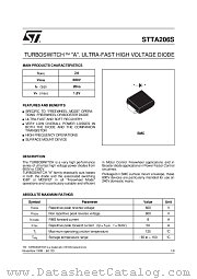 STTA206S datasheet pdf SGS Thomson Microelectronics