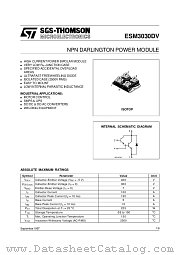 ESM3030DV datasheet pdf SGS Thomson Microelectronics