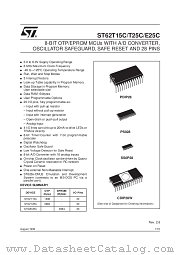 ST62T15C datasheet pdf SGS Thomson Microelectronics