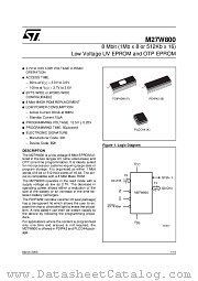 M27W800 datasheet pdf SGS Thomson Microelectronics