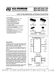 M74HC190 datasheet pdf SGS Thomson Microelectronics