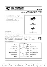 TS524 datasheet pdf SGS Thomson Microelectronics