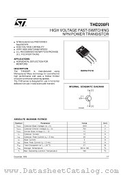 THD200FI datasheet pdf SGS Thomson Microelectronics