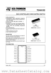 TEA6415C datasheet pdf SGS Thomson Microelectronics