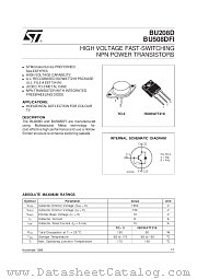 BU208D datasheet pdf SGS Thomson Microelectronics