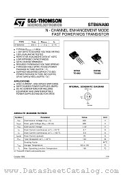 STB6NA80 datasheet pdf SGS Thomson Microelectronics