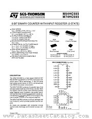 M54HC593 datasheet pdf SGS Thomson Microelectronics