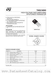 THD218DHI datasheet pdf SGS Thomson Microelectronics