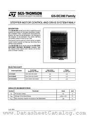 GS-DC200 datasheet pdf SGS Thomson Microelectronics