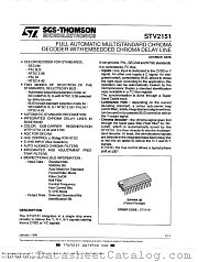 STV2151 datasheet pdf SGS Thomson Microelectronics