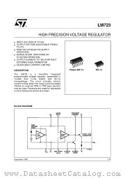 LM723 datasheet pdf SGS Thomson Microelectronics