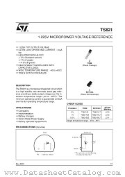 TS821 datasheet pdf SGS Thomson Microelectronics