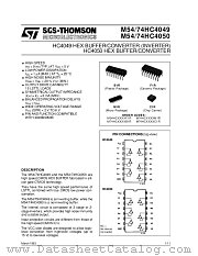 M74HC4050 datasheet pdf SGS Thomson Microelectronics