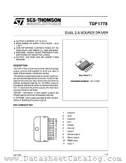 TDF1778 datasheet pdf SGS Thomson Microelectronics