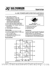 TDA7372A datasheet pdf SGS Thomson Microelectronics