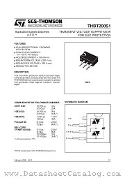 THBT200S1 datasheet pdf SGS Thomson Microelectronics