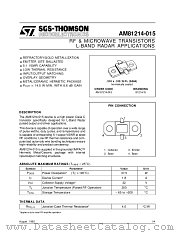 AM81214-015 datasheet pdf SGS Thomson Microelectronics
