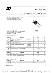 BYT-30P--400 datasheet pdf SGS Thomson Microelectronics