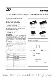 M27V401 datasheet pdf SGS Thomson Microelectronics
