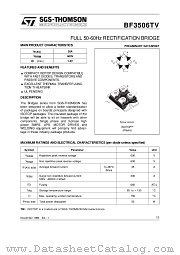BF3506TV datasheet pdf SGS Thomson Microelectronics