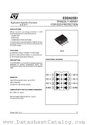 ESDA25B1 datasheet pdf SGS Thomson Microelectronics