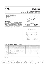 STM915-16 datasheet pdf SGS Thomson Microelectronics