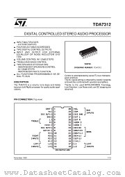 TDA7312 datasheet pdf SGS Thomson Microelectronics