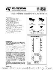 M54HC155 datasheet pdf SGS Thomson Microelectronics