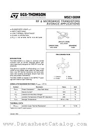 MSC1000M datasheet pdf SGS Thomson Microelectronics