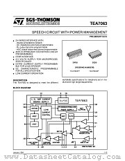 TEA7063 datasheet pdf SGS Thomson Microelectronics
