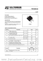 TN1625-G datasheet pdf SGS Thomson Microelectronics