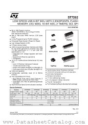 ST7262 datasheet pdf SGS Thomson Microelectronics