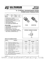 IRFZ40FI datasheet pdf SGS Thomson Microelectronics