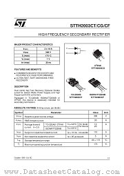 STTH2003CF datasheet pdf SGS Thomson Microelectronics