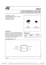 TSH10 datasheet pdf SGS Thomson Microelectronics