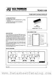 TEA5114A datasheet pdf SGS Thomson Microelectronics