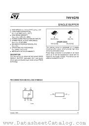74V1G70 datasheet pdf SGS Thomson Microelectronics