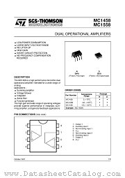 MC1558 datasheet pdf SGS Thomson Microelectronics