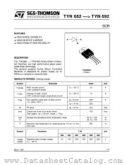 TYN692 datasheet pdf SGS Thomson Microelectronics