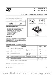 BYT231PIV-400 datasheet pdf SGS Thomson Microelectronics
