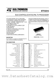 STV2216 datasheet pdf SGS Thomson Microelectronics