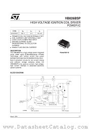 VB026BSP datasheet pdf SGS Thomson Microelectronics