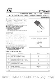 STY16NA90 datasheet pdf SGS Thomson Microelectronics