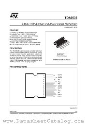 TDA9535 datasheet pdf SGS Thomson Microelectronics